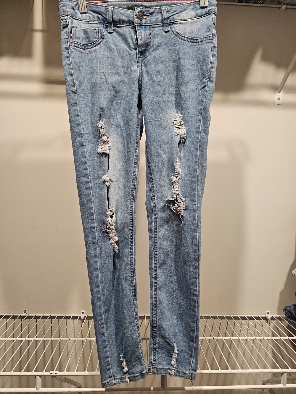 Virgo Light Blue Distressed Kids Skinny Jeans L2*